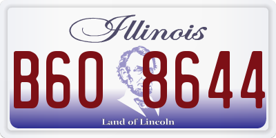 IL license plate B608644