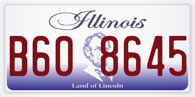 IL license plate B608645