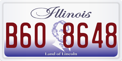 IL license plate B608648