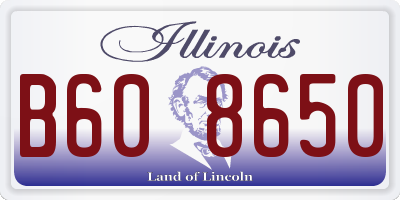 IL license plate B608650