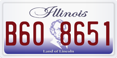 IL license plate B608651
