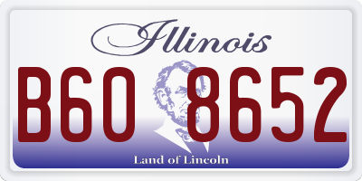IL license plate B608652