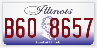 IL license plate B608657