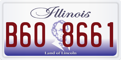 IL license plate B608661