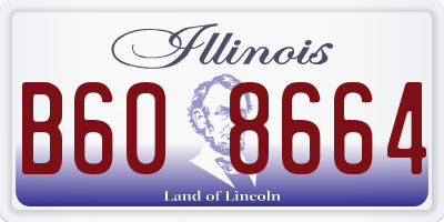 IL license plate B608664