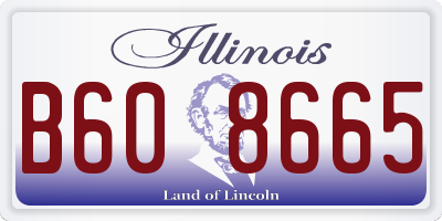 IL license plate B608665