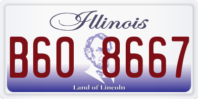 IL license plate B608667