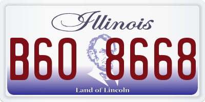 IL license plate B608668