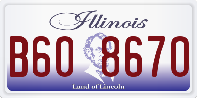 IL license plate B608670