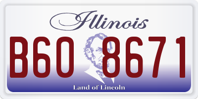 IL license plate B608671
