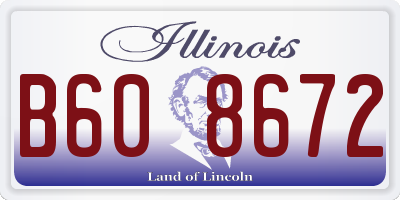 IL license plate B608672