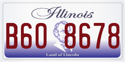 IL license plate B608678