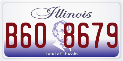 IL license plate B608679