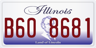 IL license plate B608681