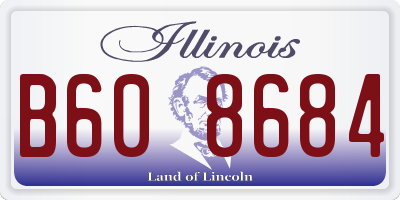 IL license plate B608684