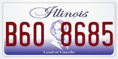 IL license plate B608685