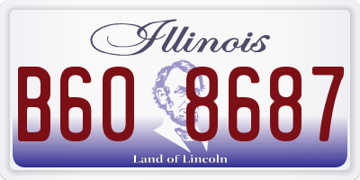 IL license plate B608687