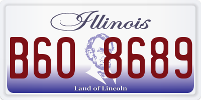 IL license plate B608689