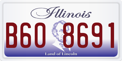 IL license plate B608691
