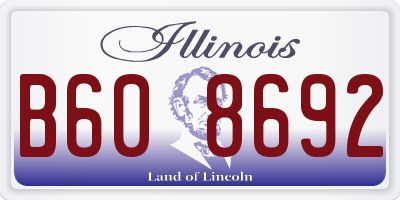 IL license plate B608692