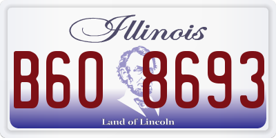 IL license plate B608693