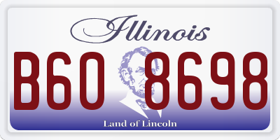 IL license plate B608698