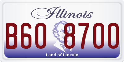 IL license plate B608700