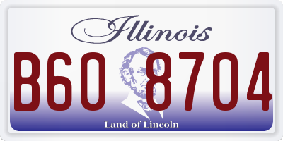 IL license plate B608704