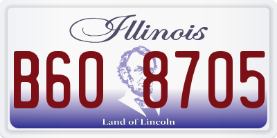 IL license plate B608705