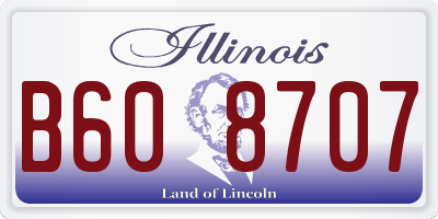 IL license plate B608707