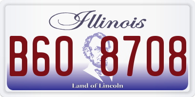 IL license plate B608708