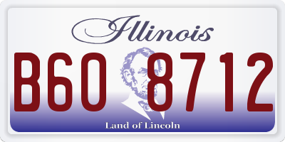 IL license plate B608712