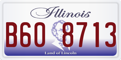 IL license plate B608713