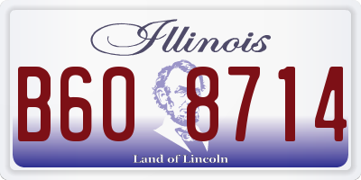 IL license plate B608714