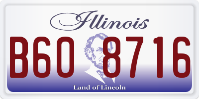 IL license plate B608716