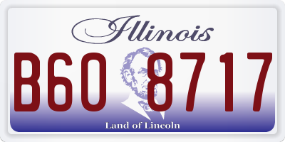 IL license plate B608717