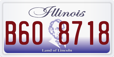 IL license plate B608718
