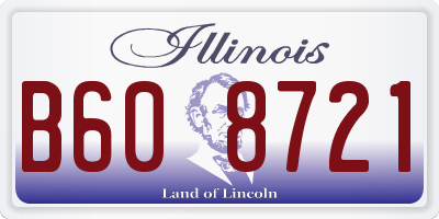 IL license plate B608721