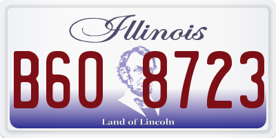 IL license plate B608723
