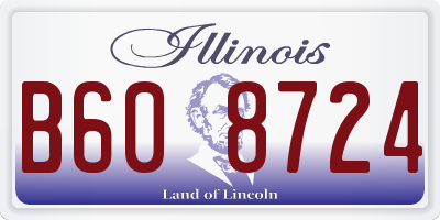 IL license plate B608724