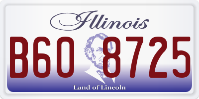 IL license plate B608725