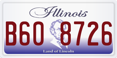 IL license plate B608726
