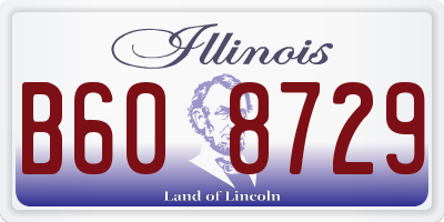 IL license plate B608729