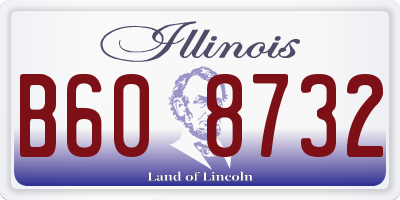 IL license plate B608732