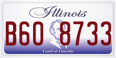 IL license plate B608733