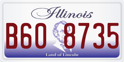 IL license plate B608735