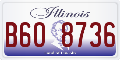 IL license plate B608736