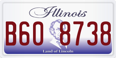 IL license plate B608738