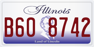 IL license plate B608742