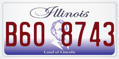 IL license plate B608743